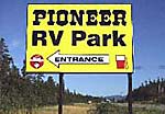 The park entrance sign